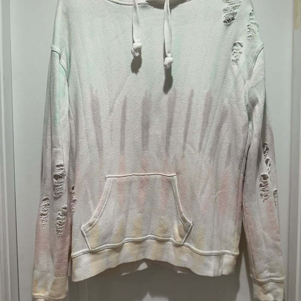 Vintage Havana Distressed Tie-Dye Hoodie Sweater
